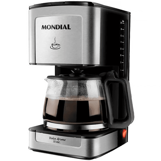 Cafetera Mondial Dolce Arome C-43-20X-SI 20 Tazas 550W 110V - Negro y Plata