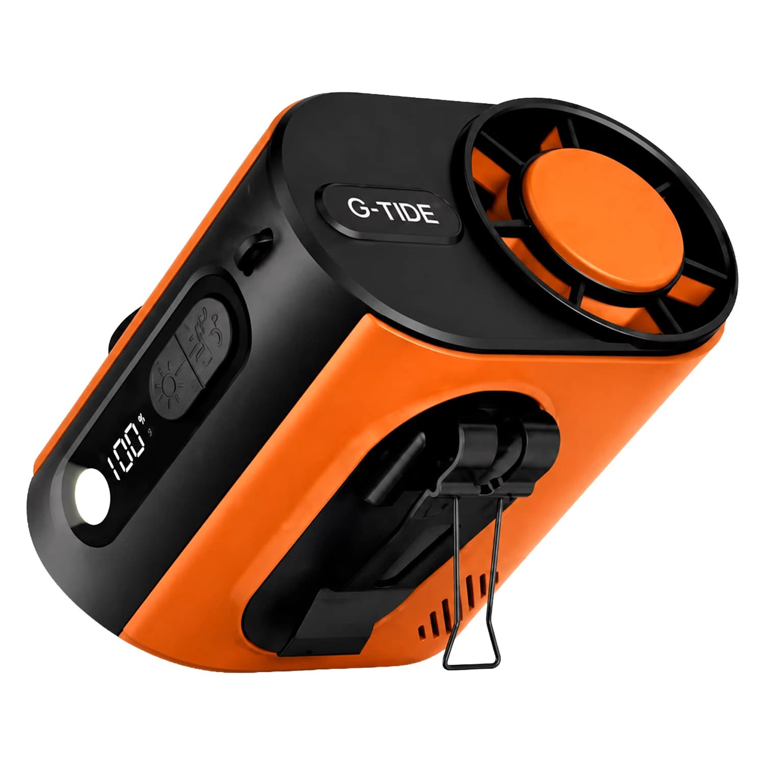 Mini Ventilador Portátil Recargable G-Tide FW02 3 en 1 con Linterna - Naranja