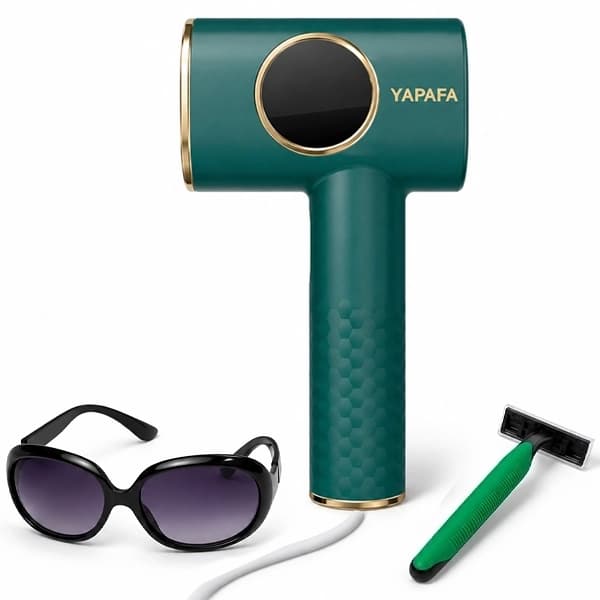 Depiladora de luz pulsada Yapafa IPL YS-609 Bivolt - Verde/Dorado