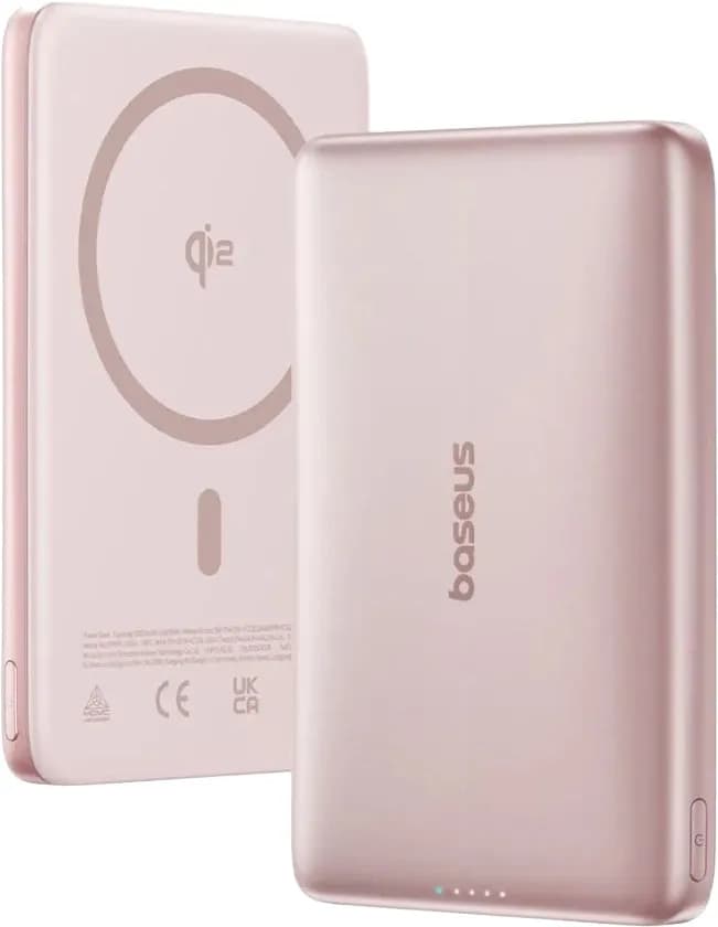Power Bank Magnético Baseus PicoGo Qi2 10000mAh 27W - Rosa
